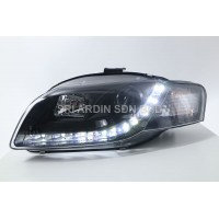 AUDI A4 B7 05-08 Black Projecteor Head Lamp w LED AUDI A4 B7 05-08 Black Projecteor Head Lamp w LED